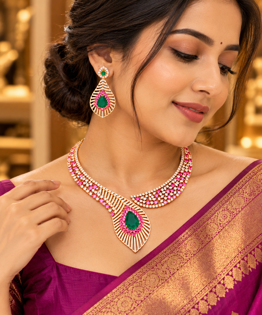 Rosegold neckset