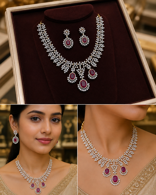 Diamond Finish Neckset