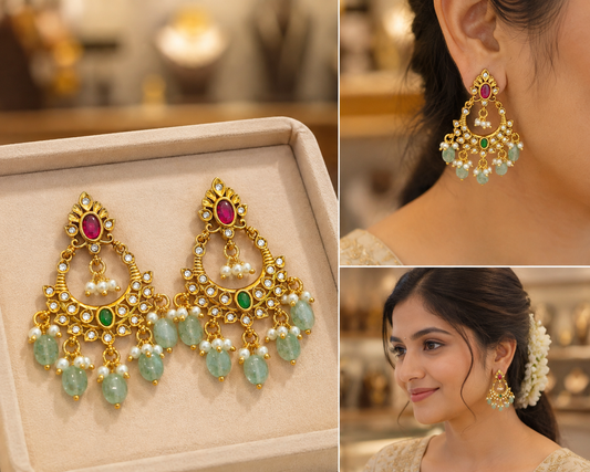 Gold Finish Earrings