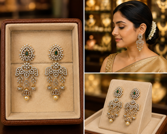 Diamond Finish Earrings