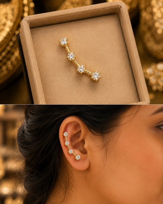 Gold Finish Ear Cuffs