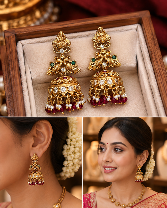 Antique Finish Jhumkas