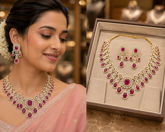 Diamond Finish Neckset
