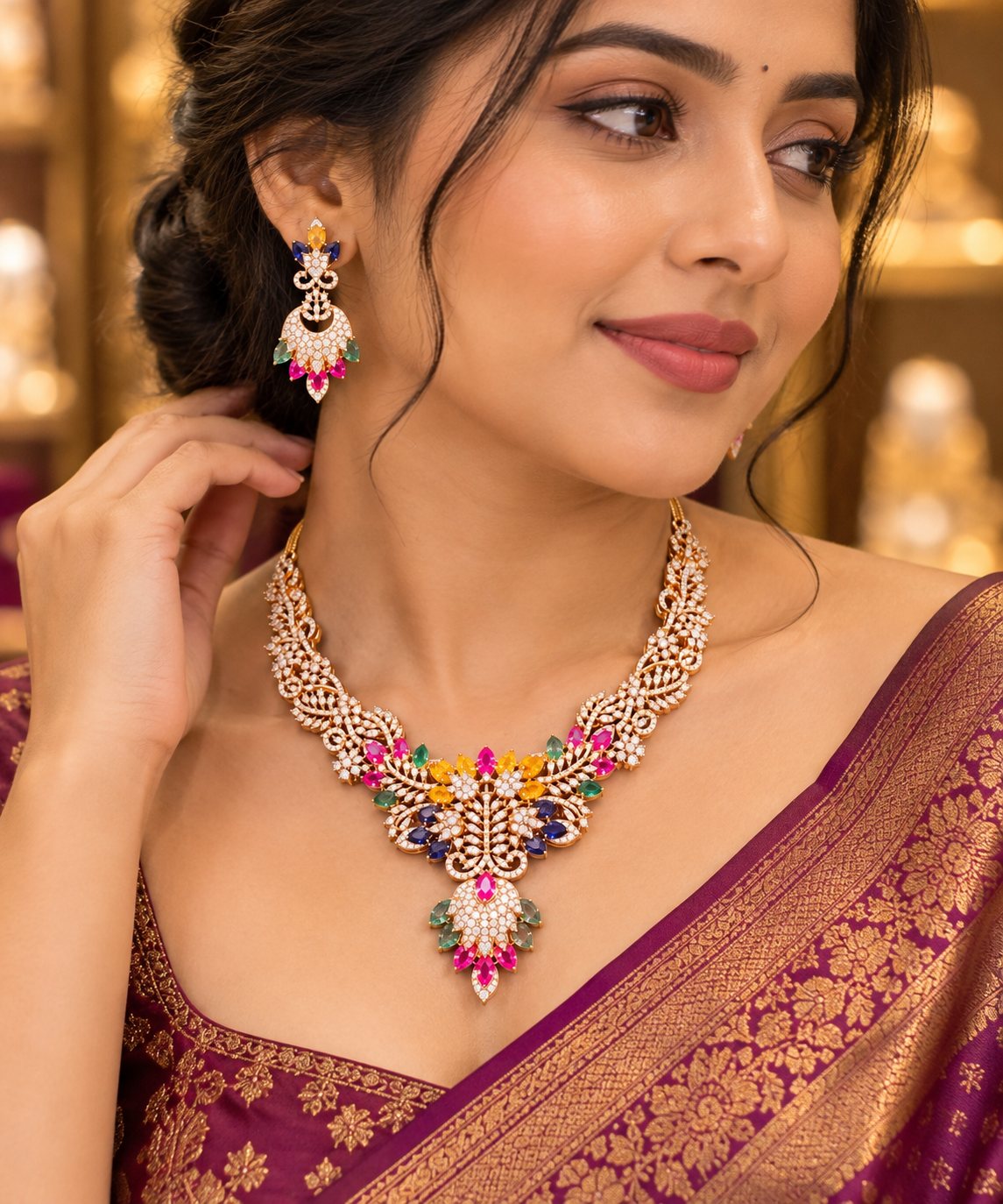 Rosegold Neckset