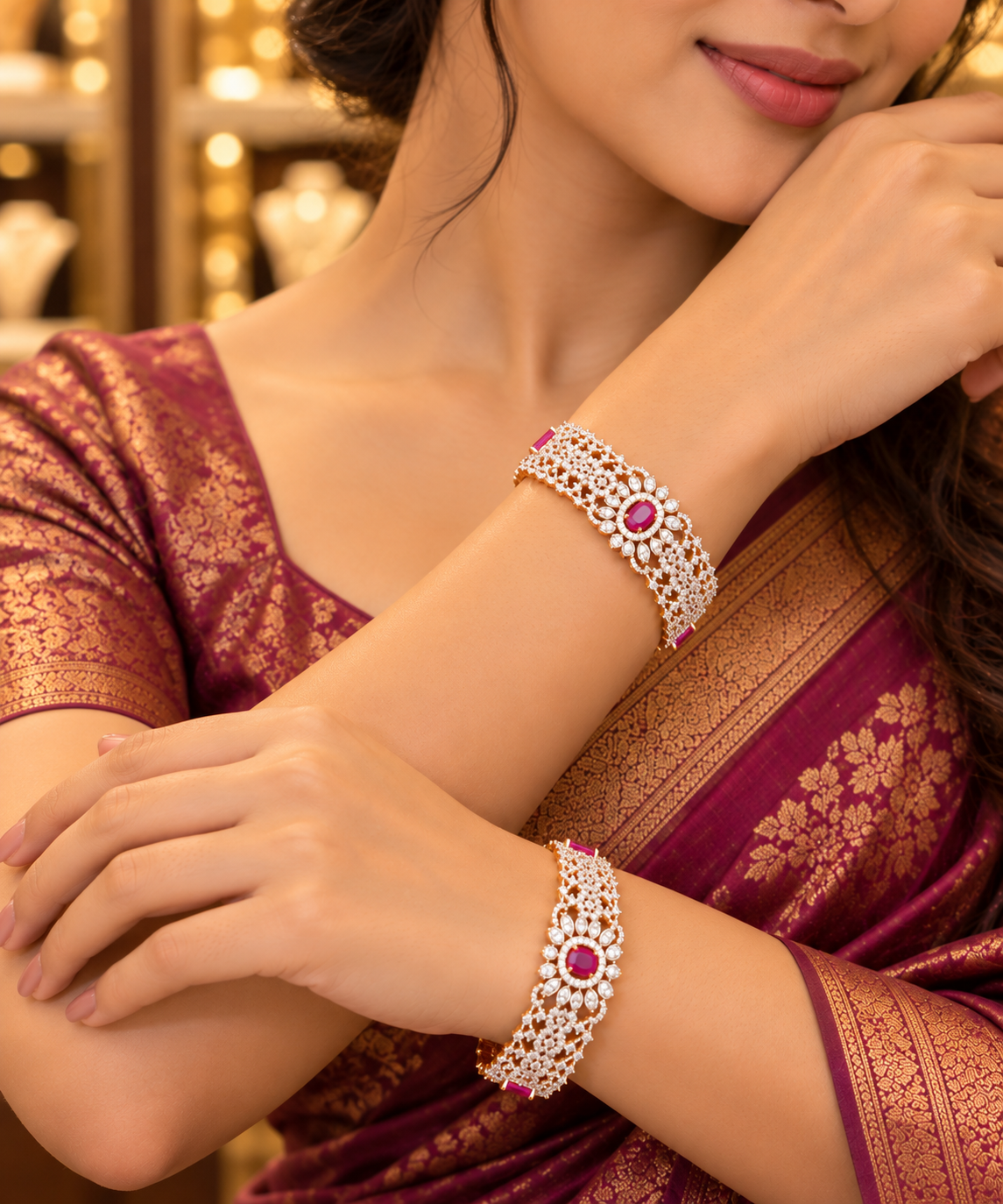Diamond polish Bangles