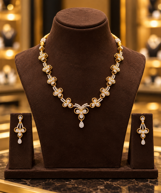 Diamond polish neckset