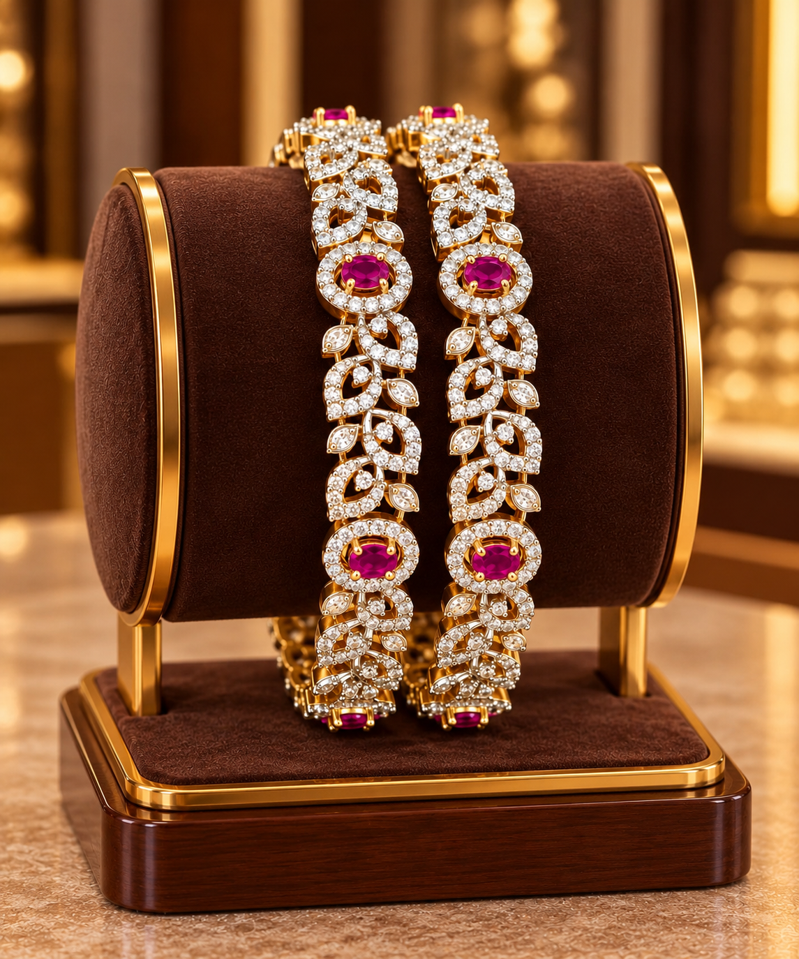 Diamond polish Bangles