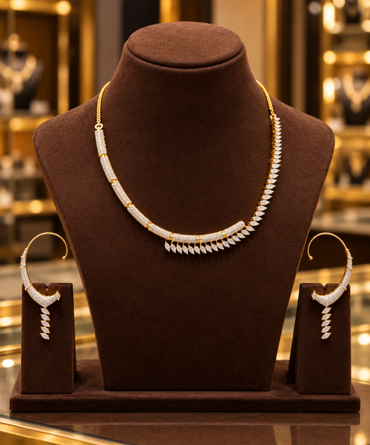 Diamond polish neckset