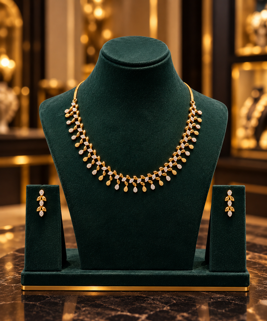 Diamond polish neckset