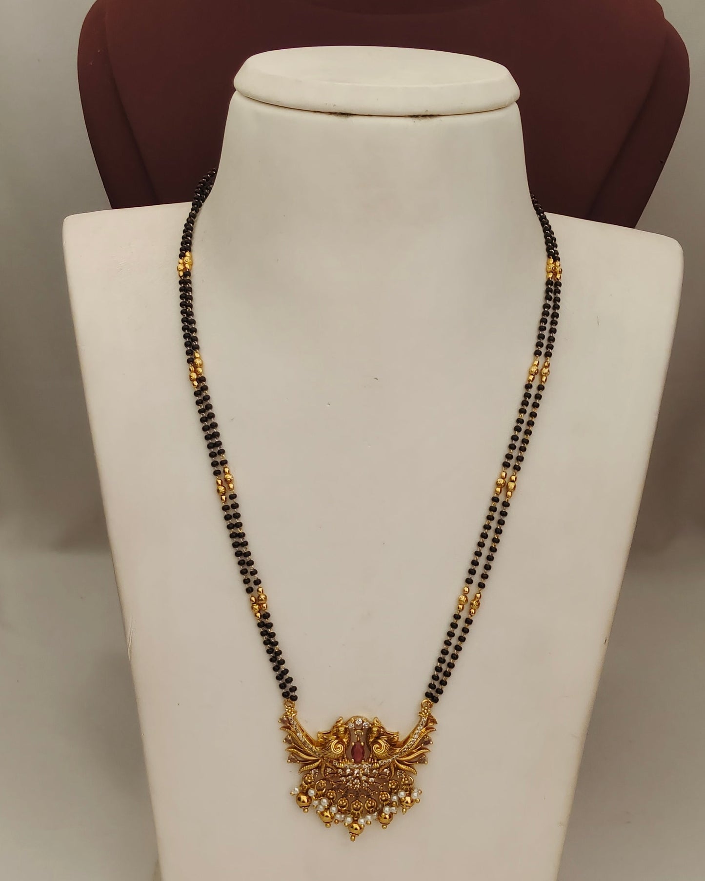 Long Black Bead