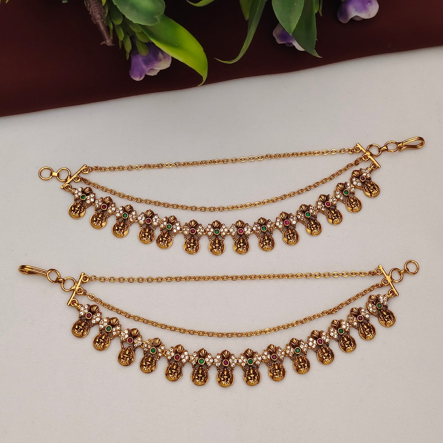 Antique Gold Finish Champaswaralu