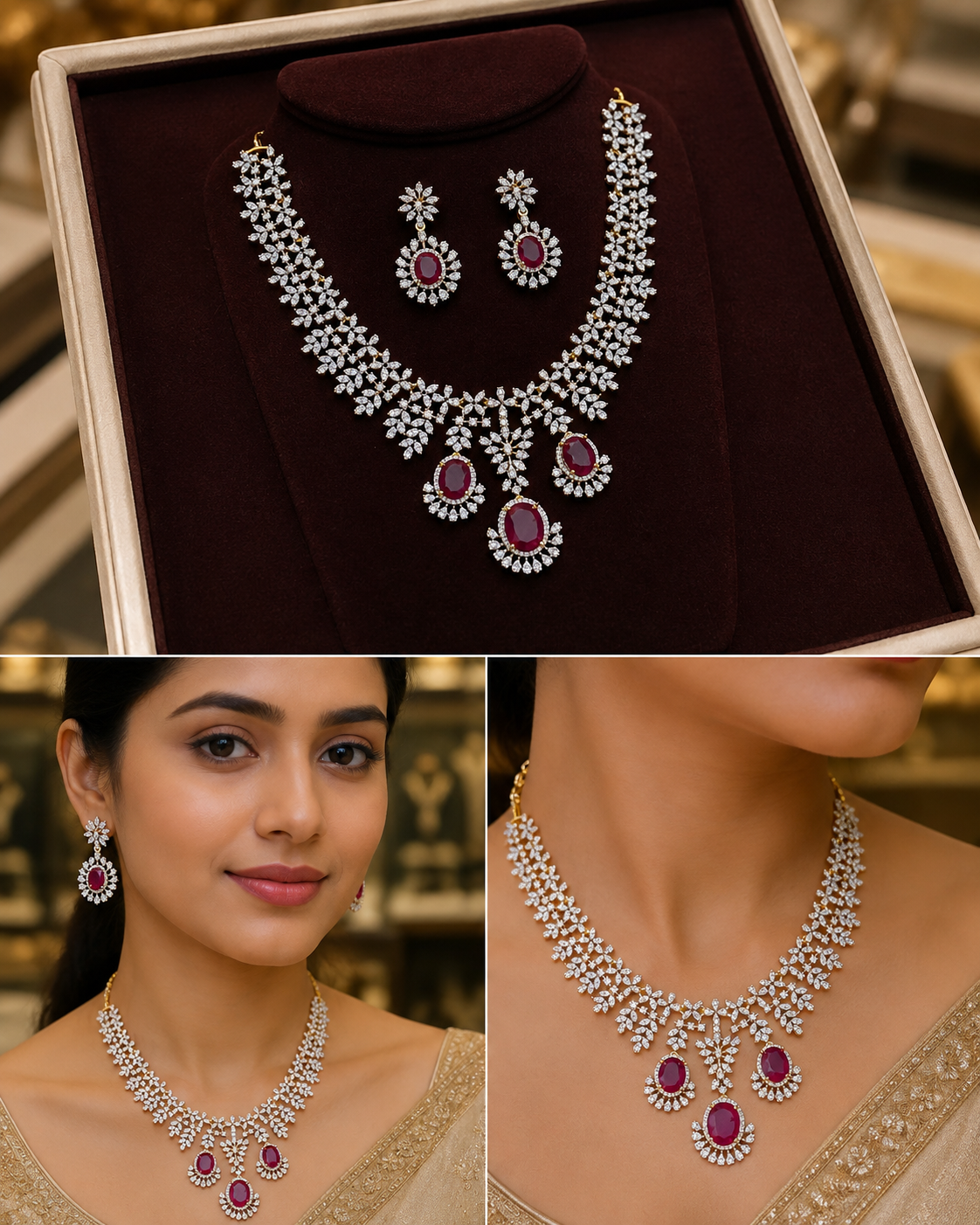 Diamond Finish Neckset