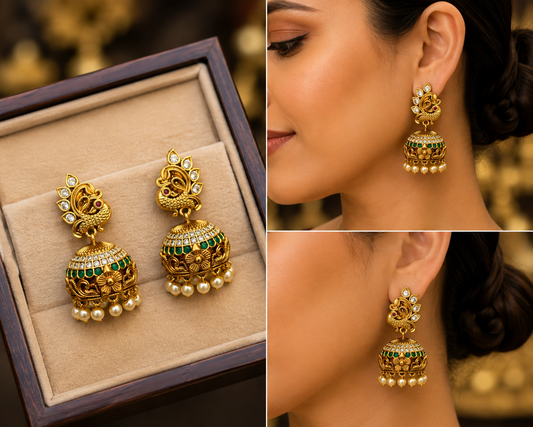 Antique Finish Jhumkas