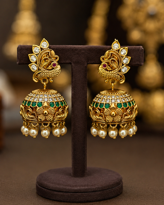 Antique Finish Jhumkas