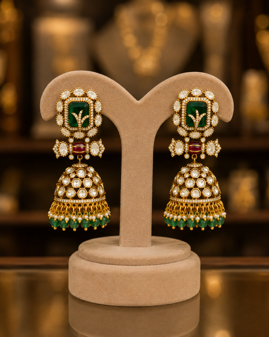 Kundan Jhumkas