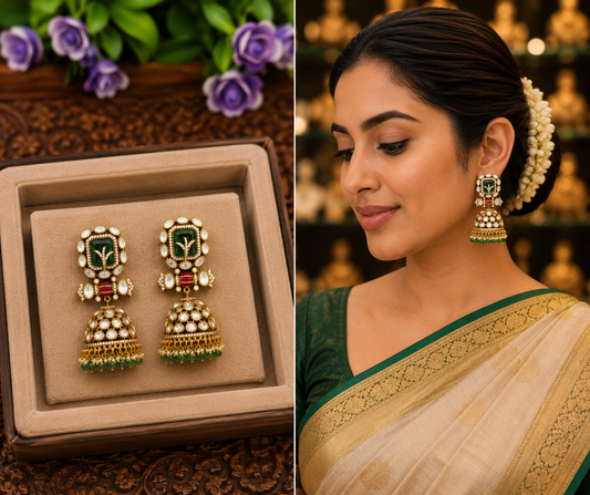 Kundan Jhumkas