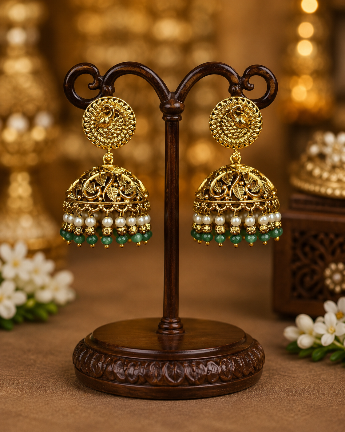 Antique Finish Jhumkas