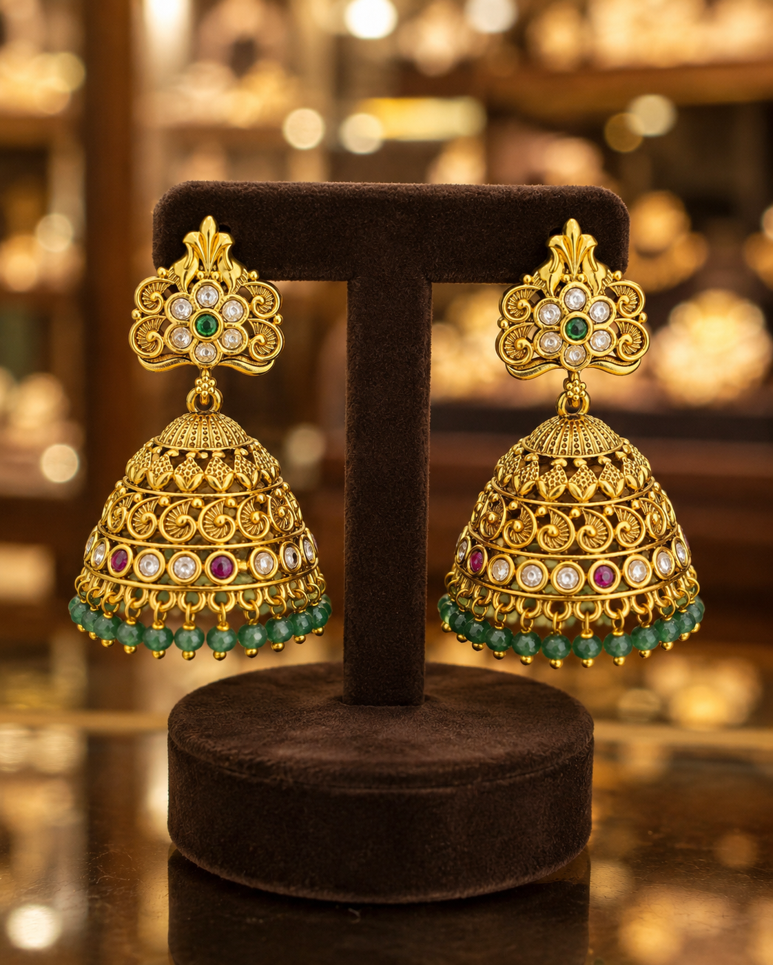 Antique  Finish Jhumkas