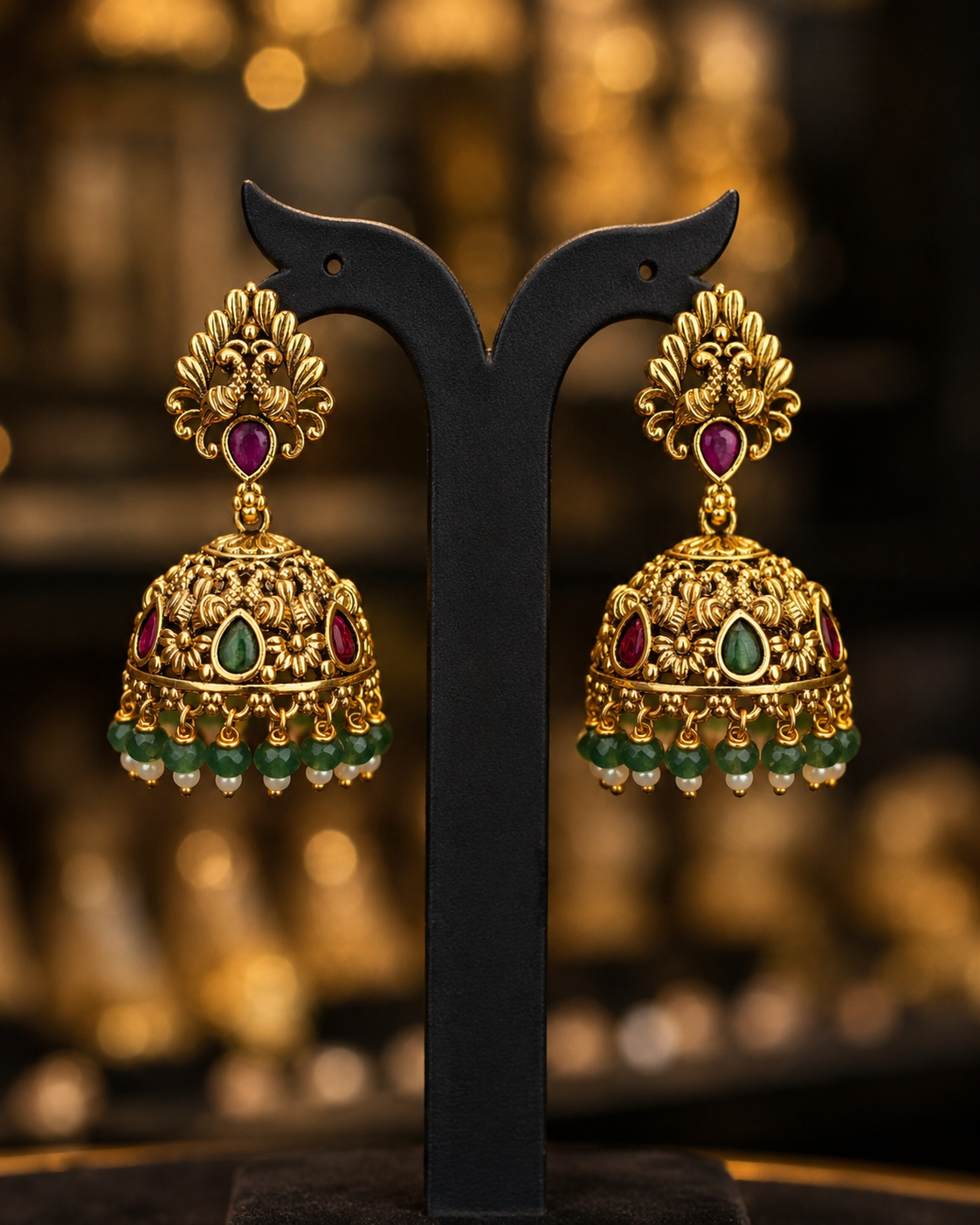 Antique Finish Jhumkas