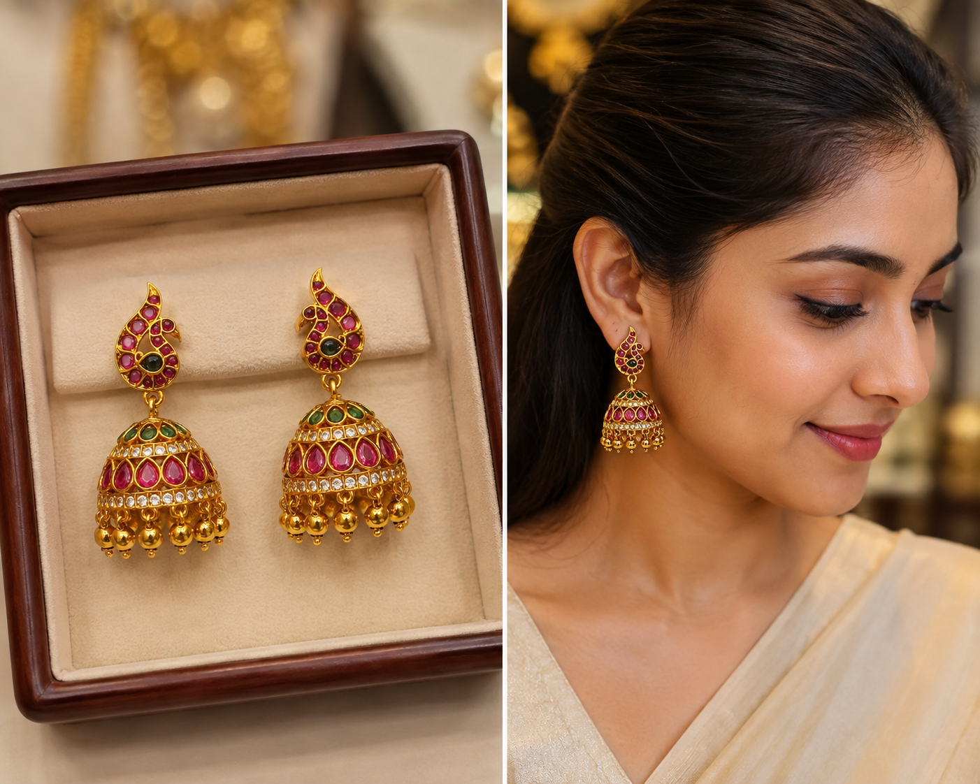 Matte Finish Jhumkas