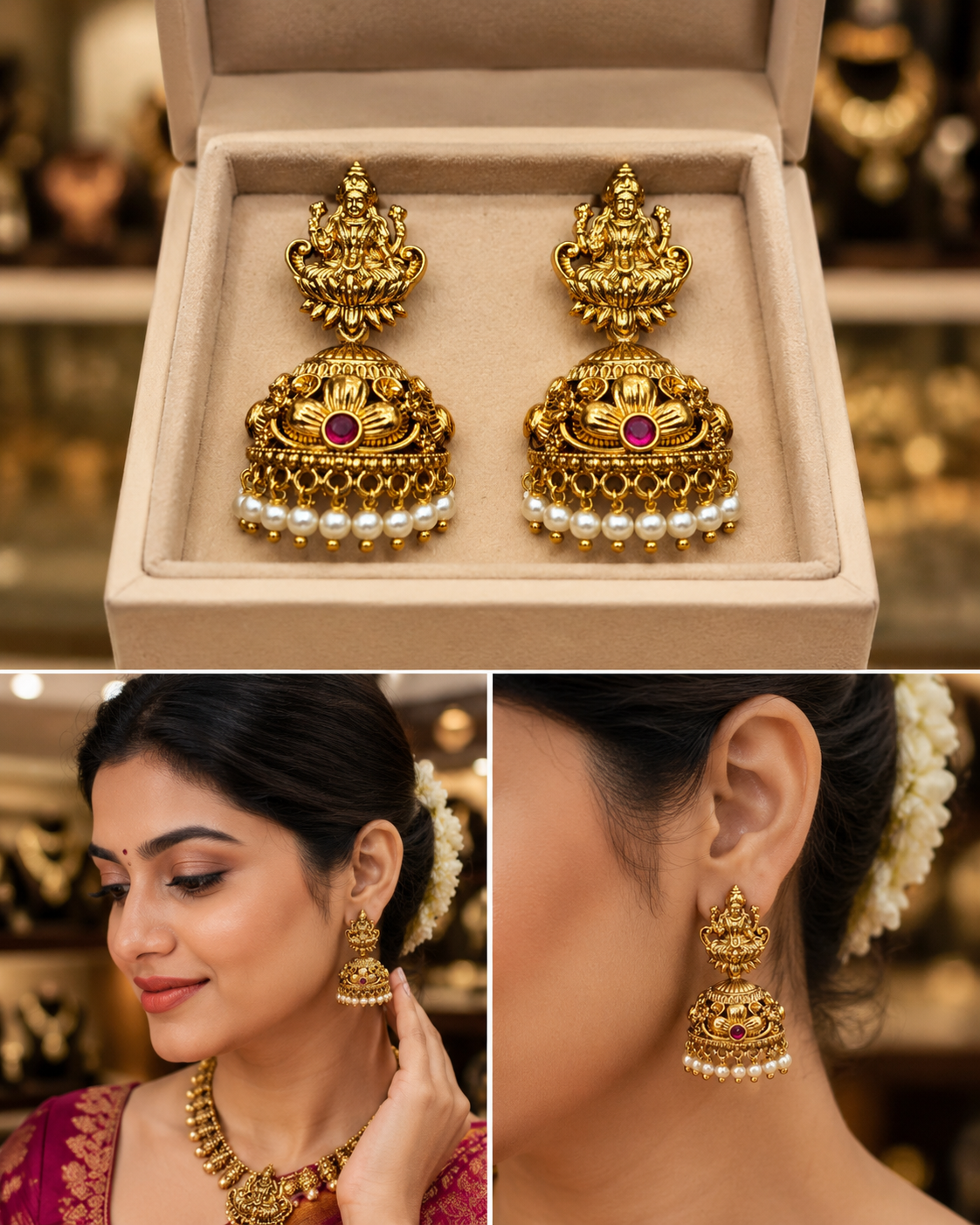 Antique Finish Jhumkas