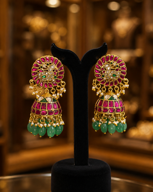 Jadau Kundan Jhumkas