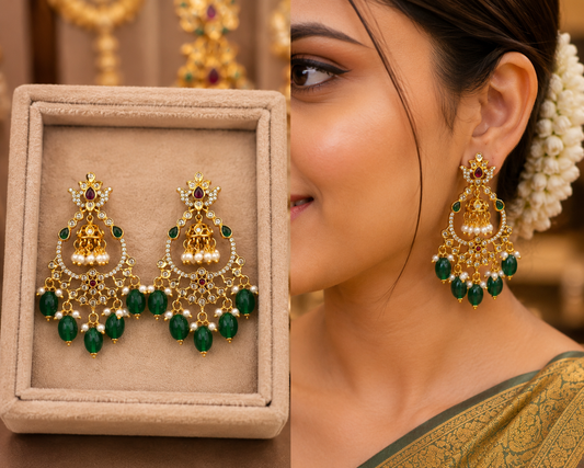 Gold Finish Earrings