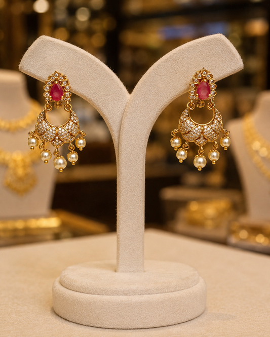 Gold Finish Earrings