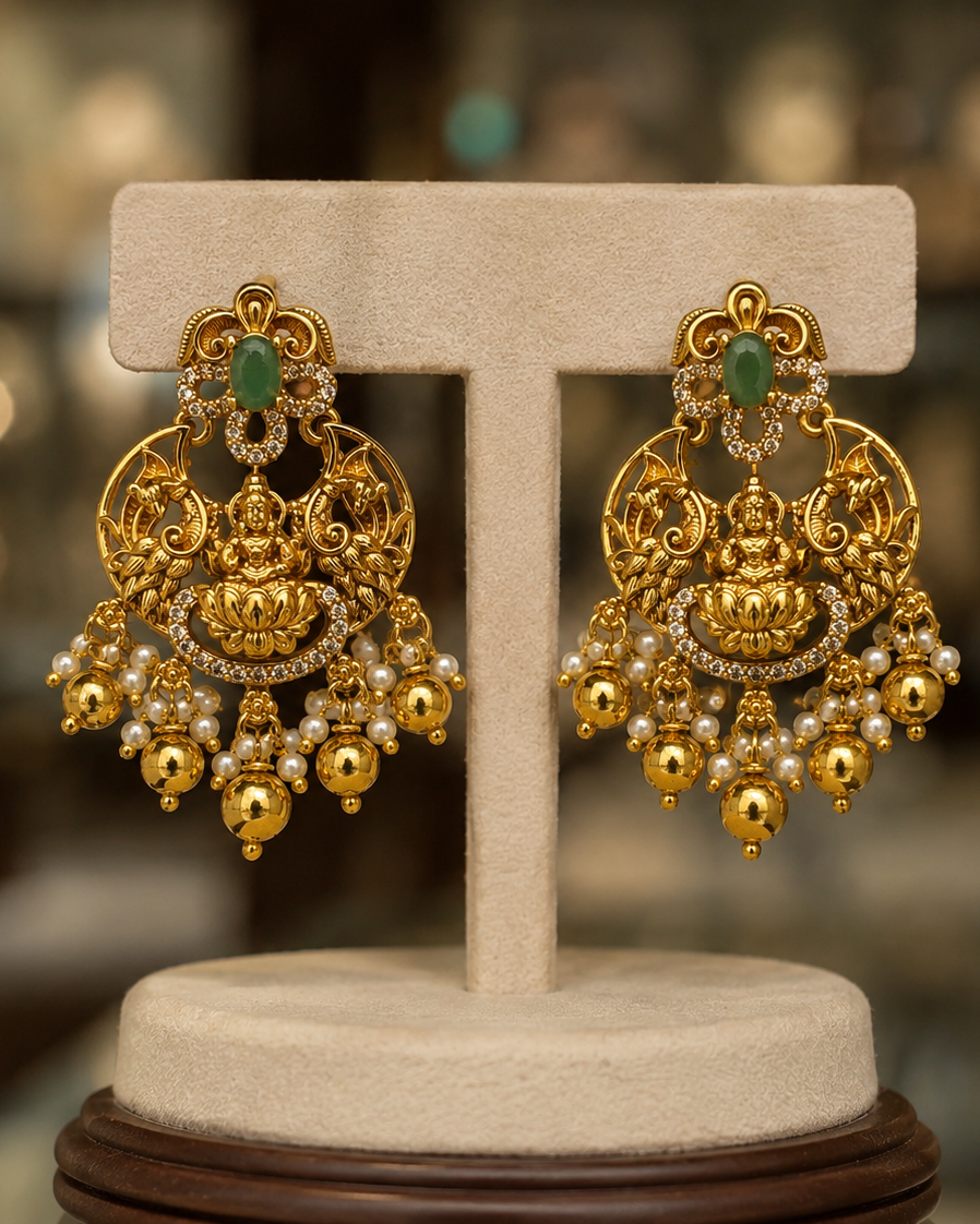 Gold Finish Earrings