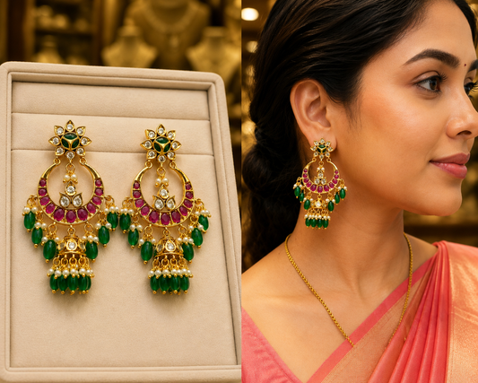 Gold Finish Earrings