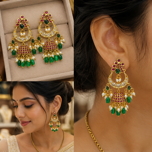 Gold Finish Earrings