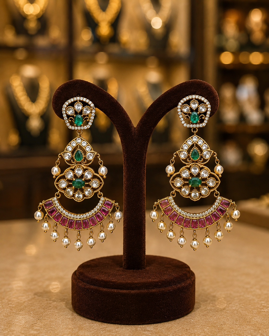 Gold Finish Earrings