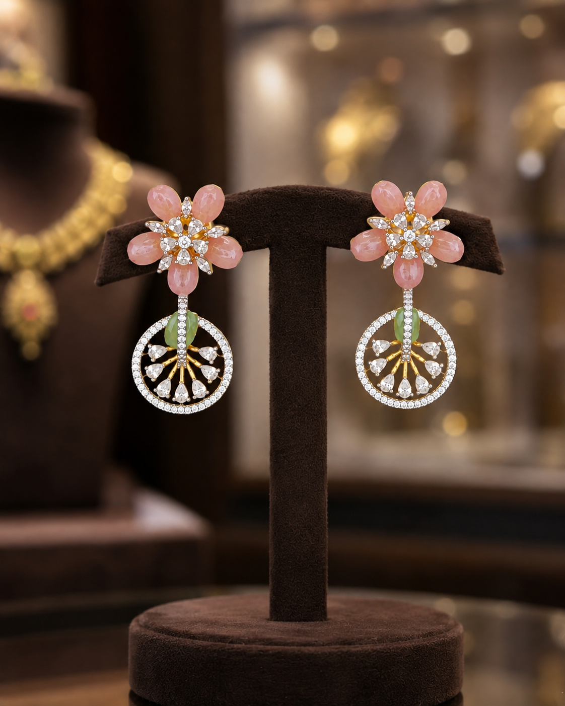 Diamond Finish Earrings