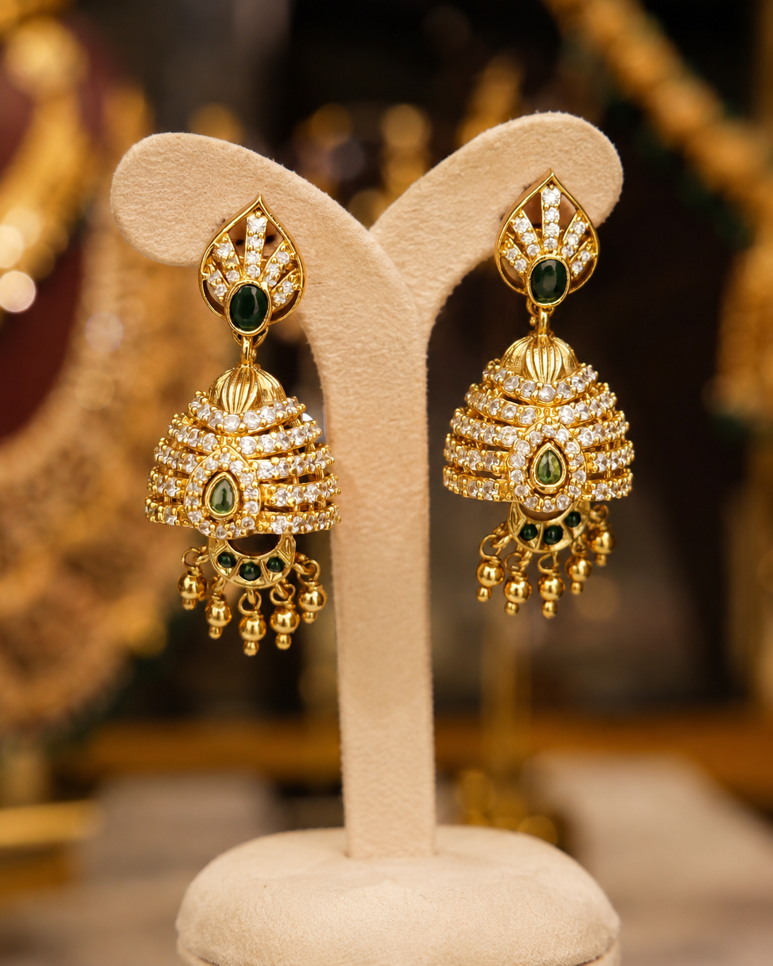 Gold Finish Jhumkas