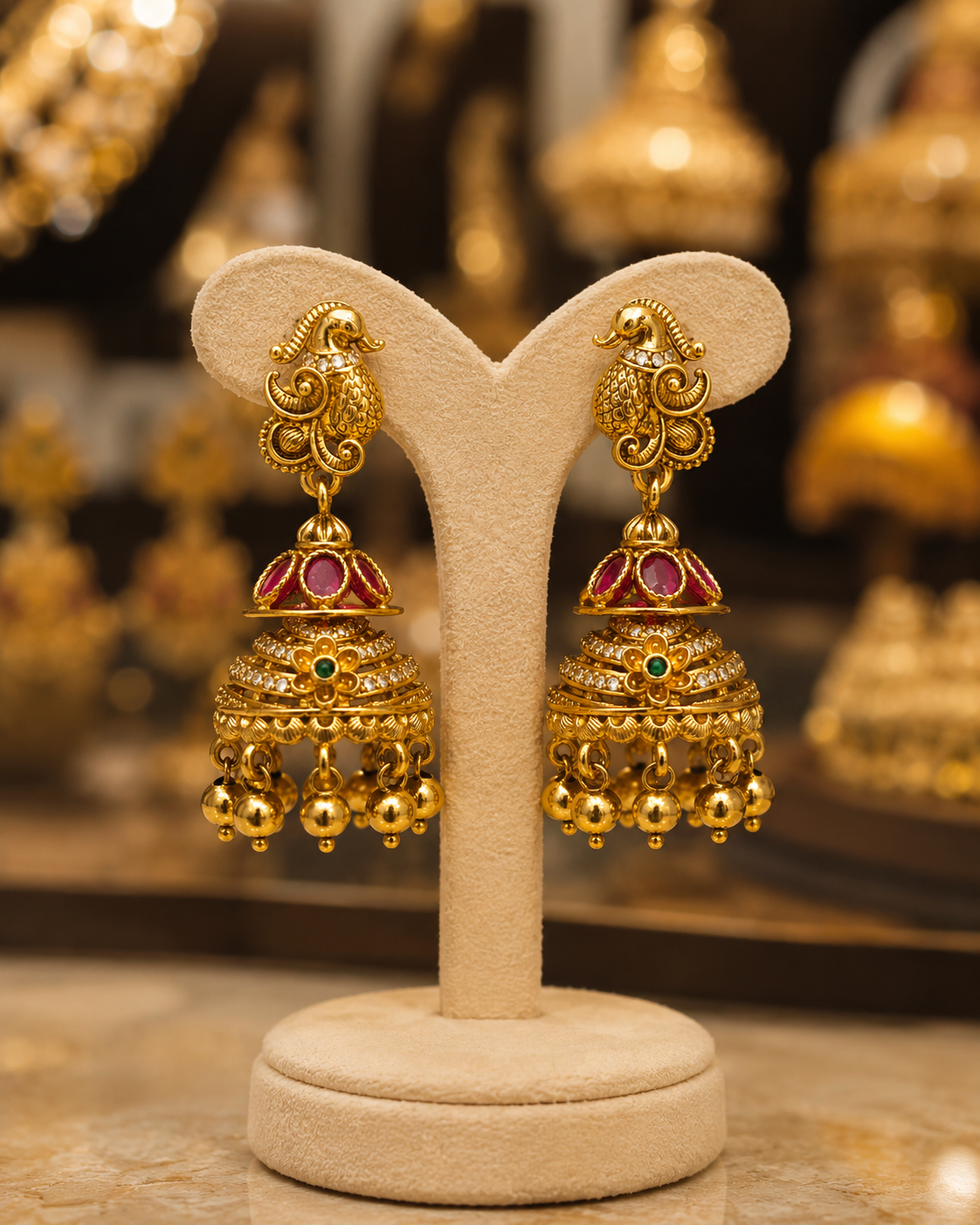 Antique Finish Jhumkas