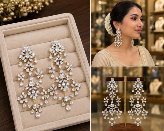 Diamond Finish Earrings
