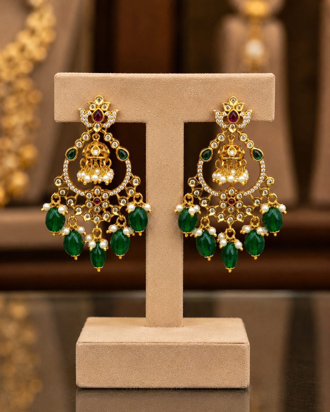 Gold Finish Earrings