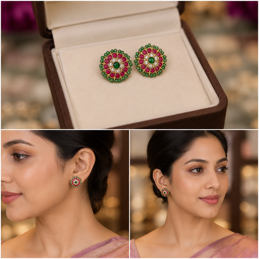 Jadau Kundan Studs