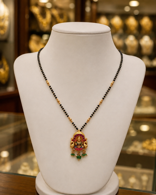 Kundan Black Bead