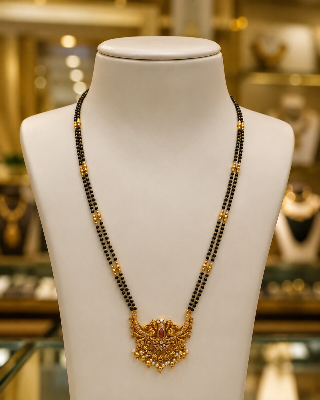 Long Black Bead