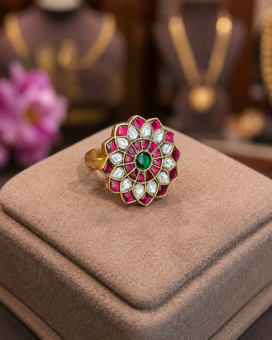 Kundan Finger Ring