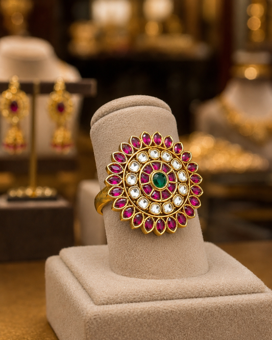 Kundan Finger Ring