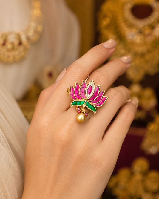 Kundan Finger Ring