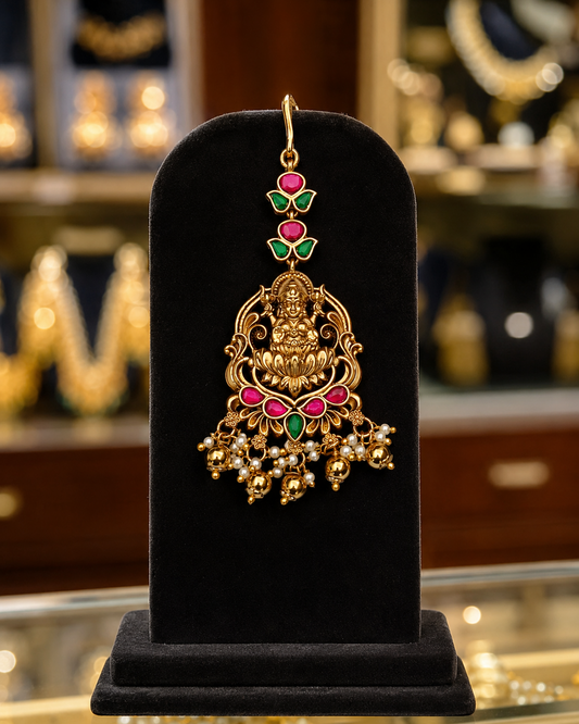 Antique Finish Kundan Tikka