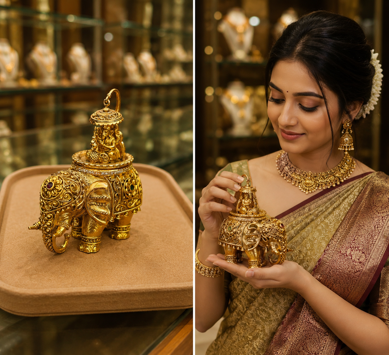 Antique Finish Kumkum Bharani
