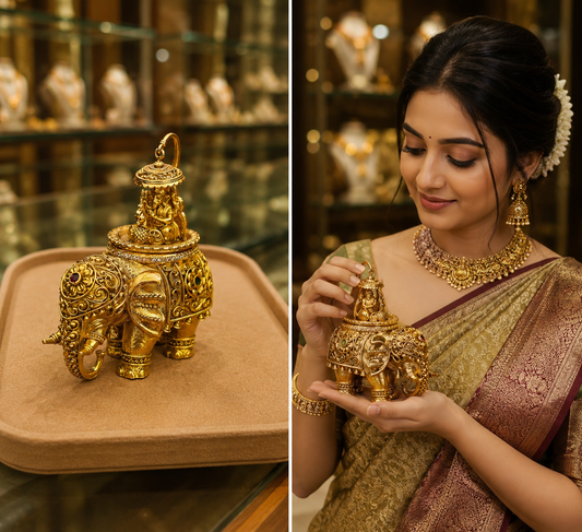 Antique Finish Kumkum Bharani