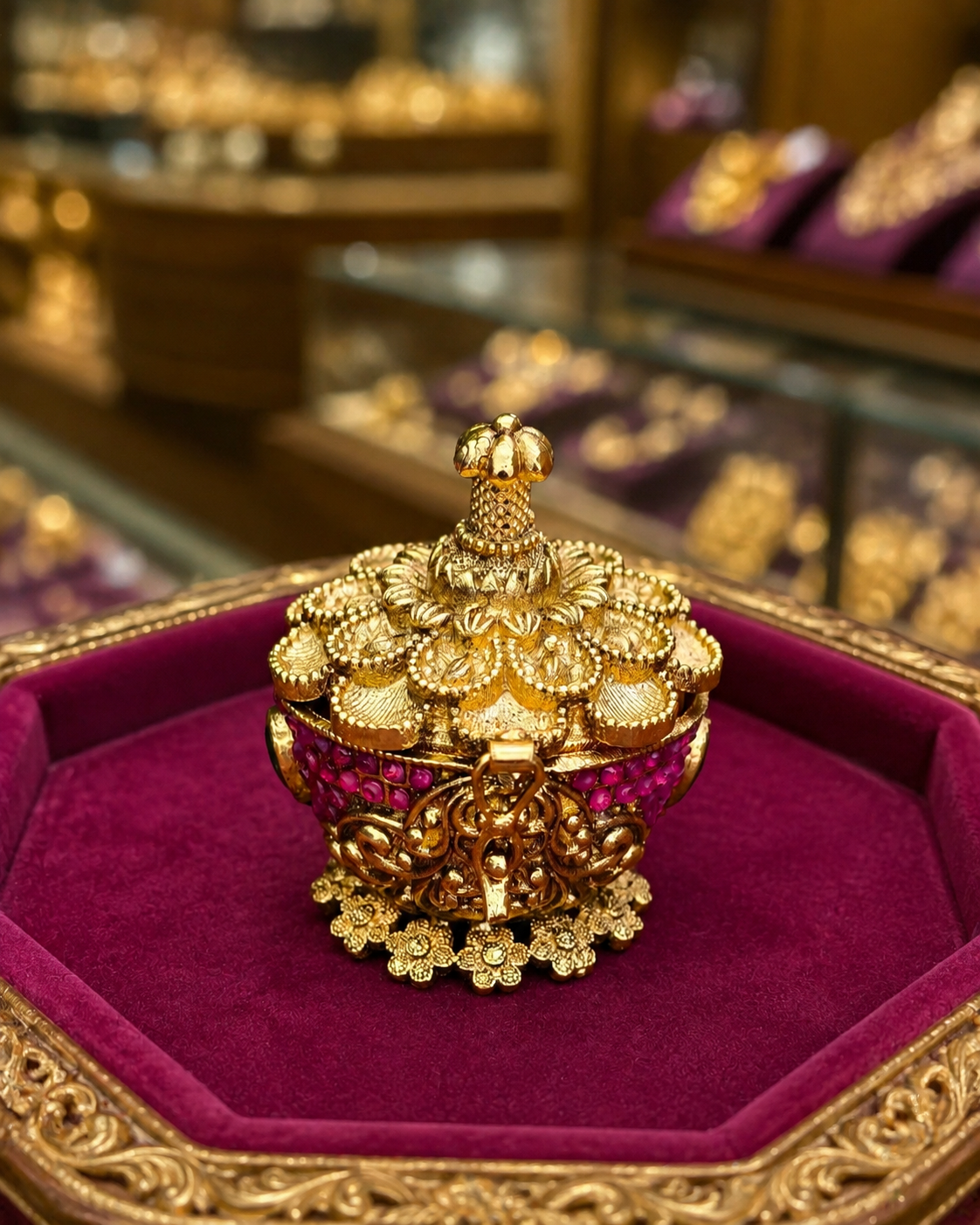 Antique Finish Kumkum Bharani