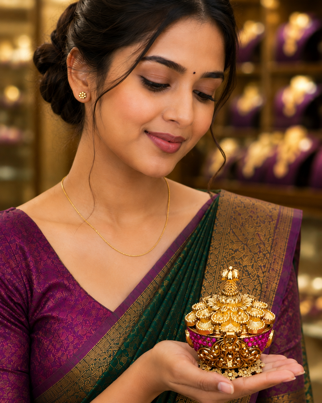 Antique Finish Kumkum Bharani