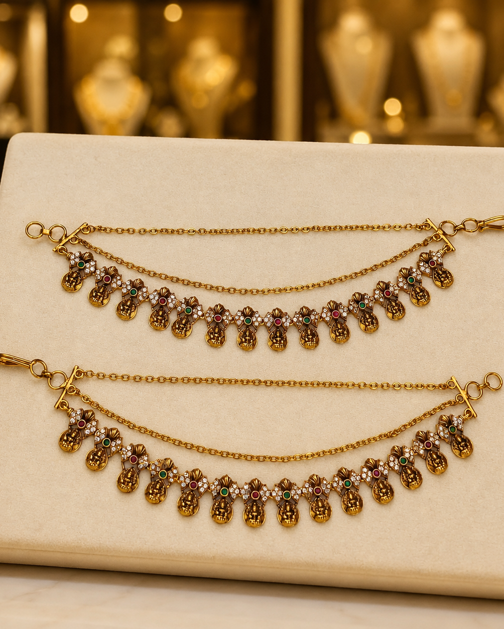 Antique Gold Finish Champaswaralu