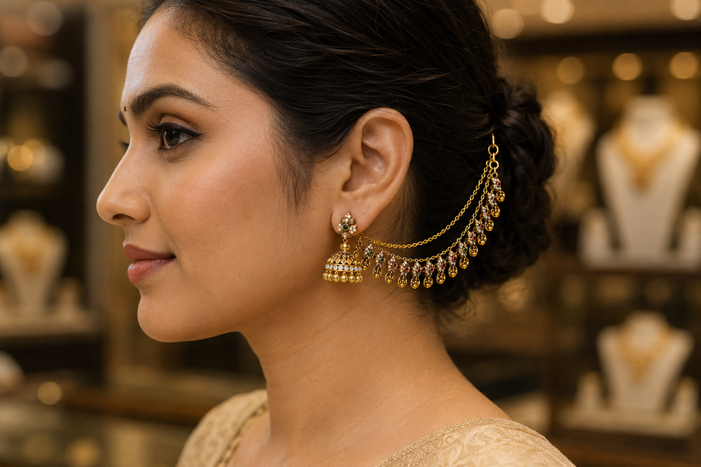 Antique Gold Finish Champaswaralu
